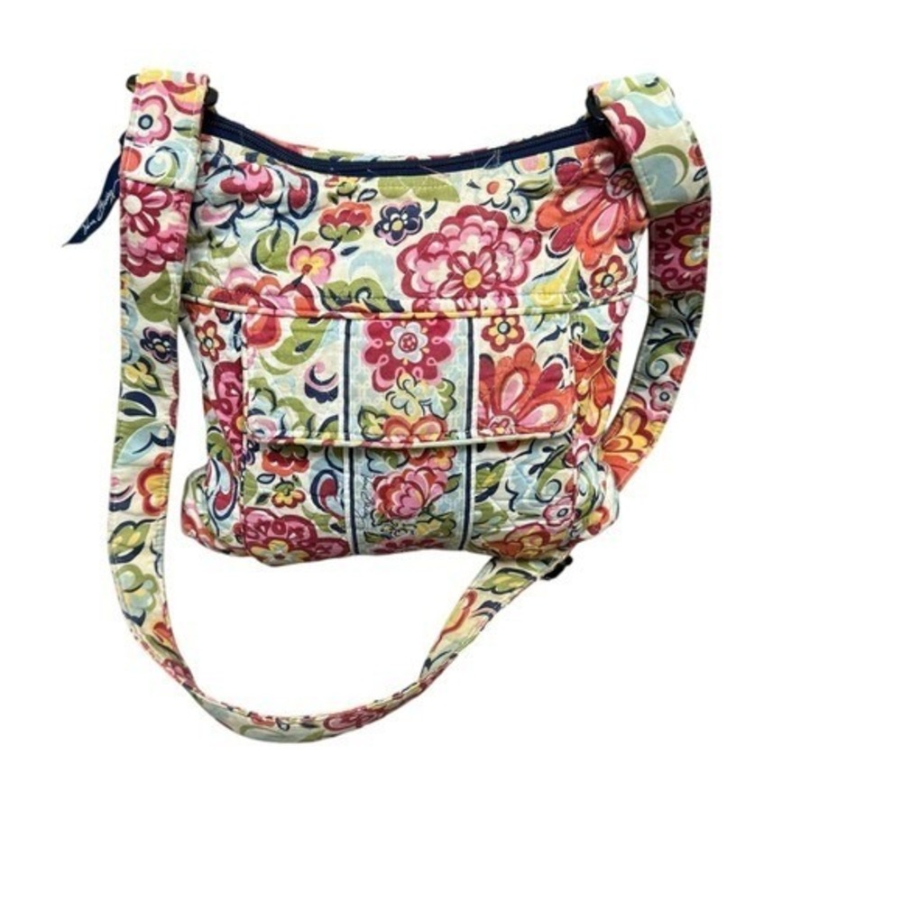 Vera Bradley Floral Quilted Cotton Crossbody Bag Multicolor Made in USA
